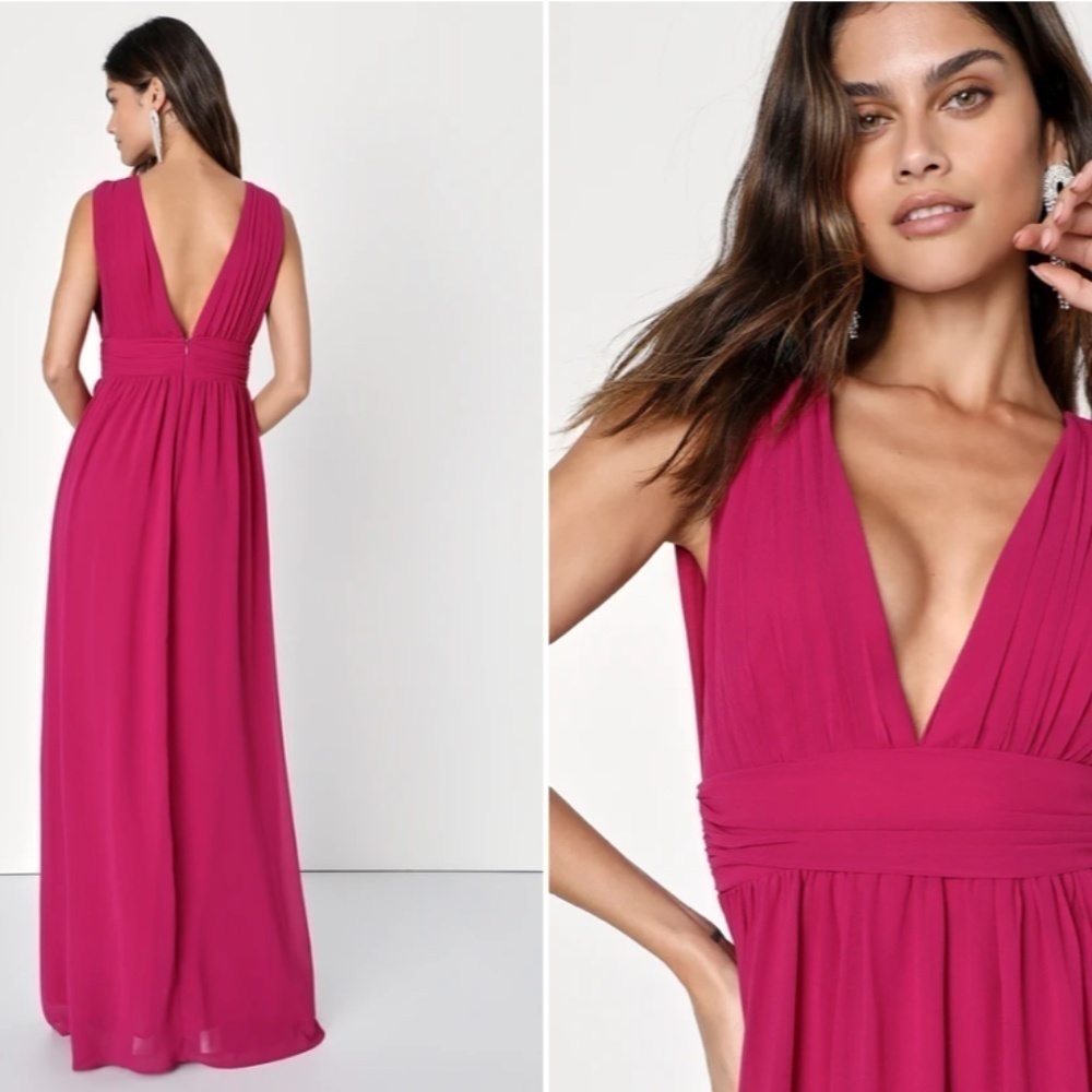 LULUS Prom Wedding Bridesmaid Flowy Romantic Heavenly Hues Maxi Dress - Picture 5 of 5